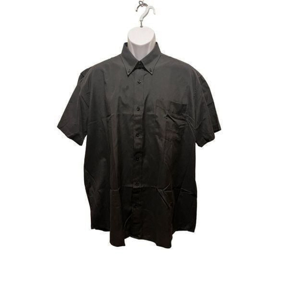 New Men’s Franco of Italy Black Short Sleeve Button Down Size 17/17.5 - Picture 1 of 7